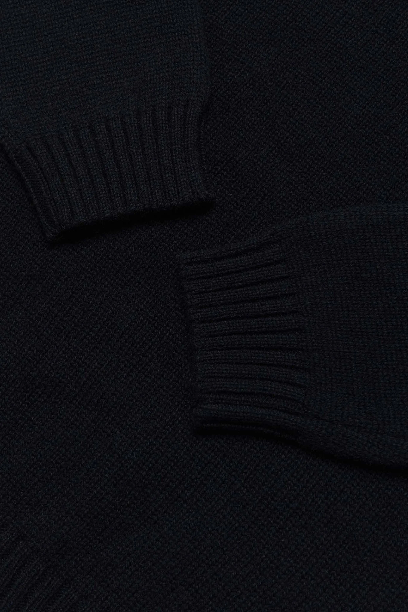 Rats Crew Neck Wool Knit Sweatshirt - Black