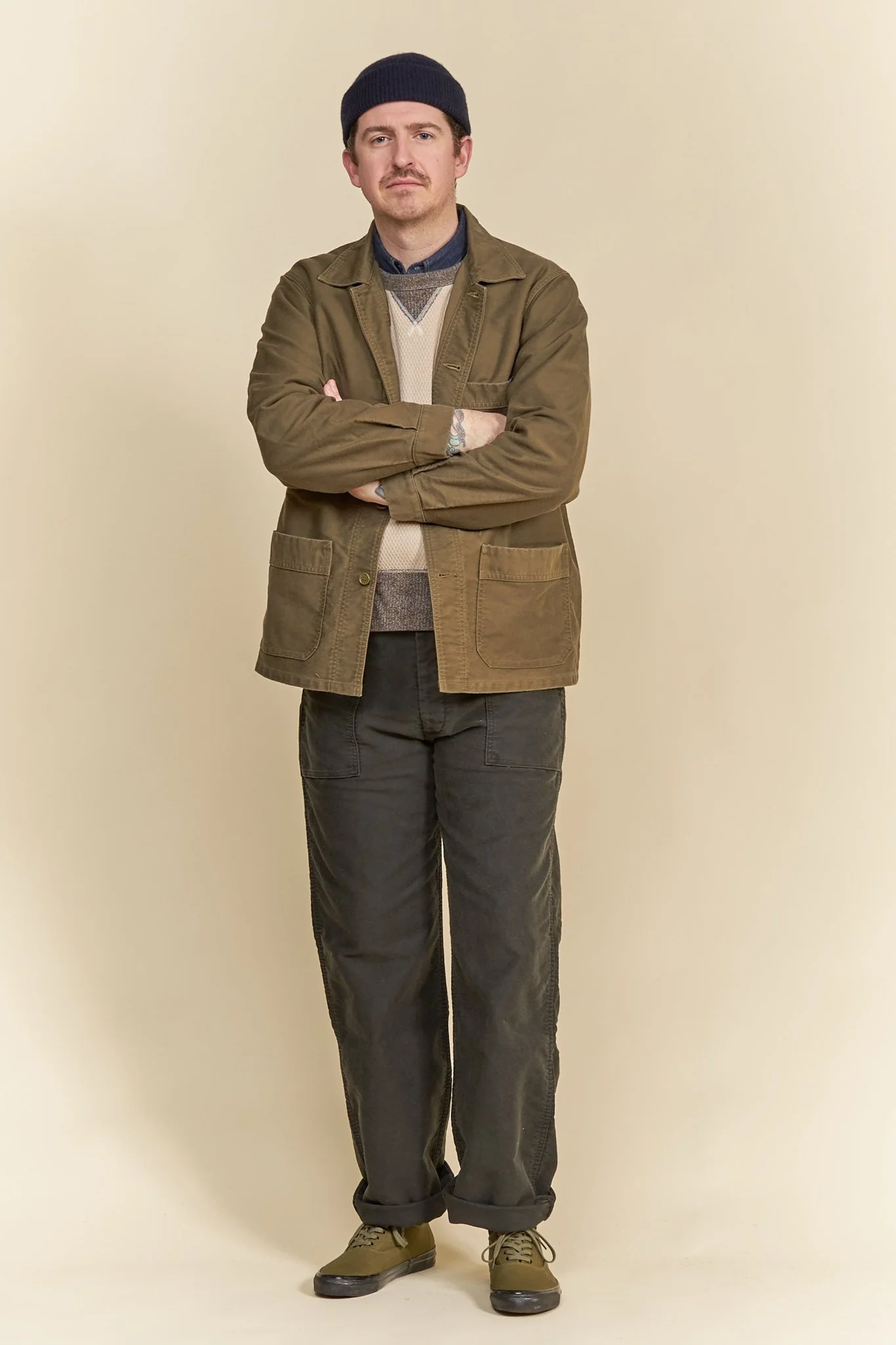 Fullcount French Moleskin Work Jacket - Olive