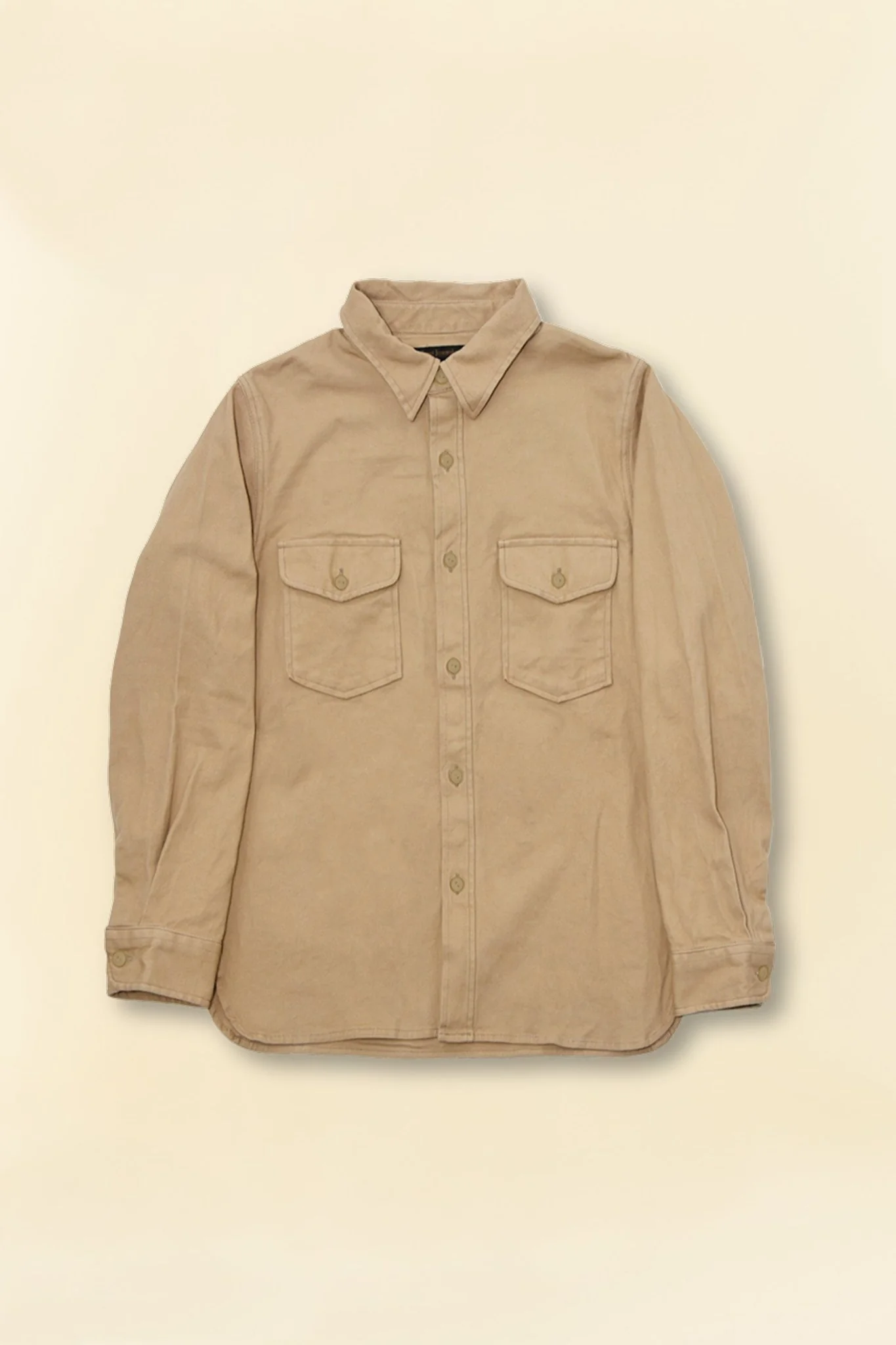 Fullcount Cotton Wool CPO Shirt - Beige