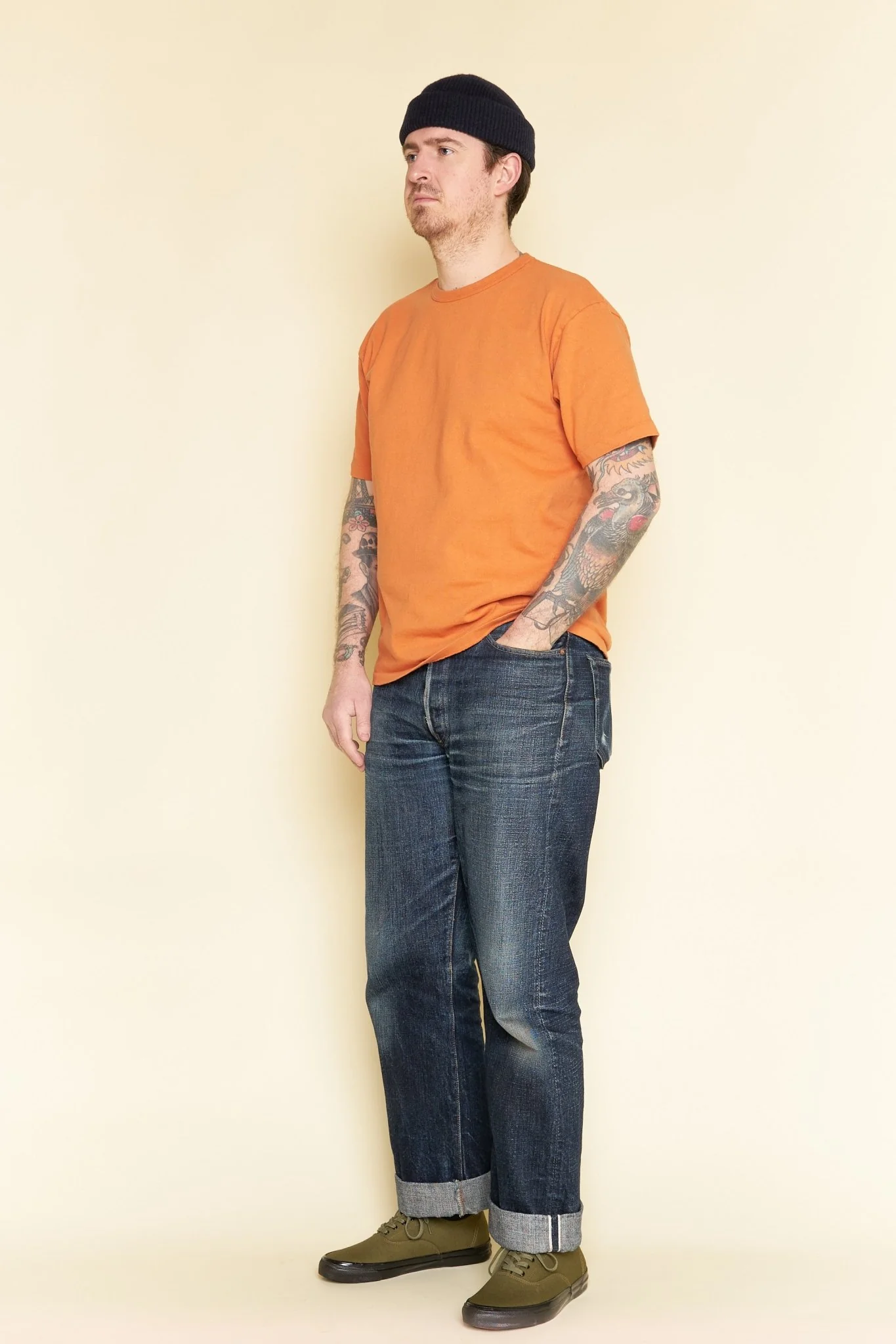 Godspeed Heavyweight Tsuriami 10oz Loopwheel T-Shirt - Orange