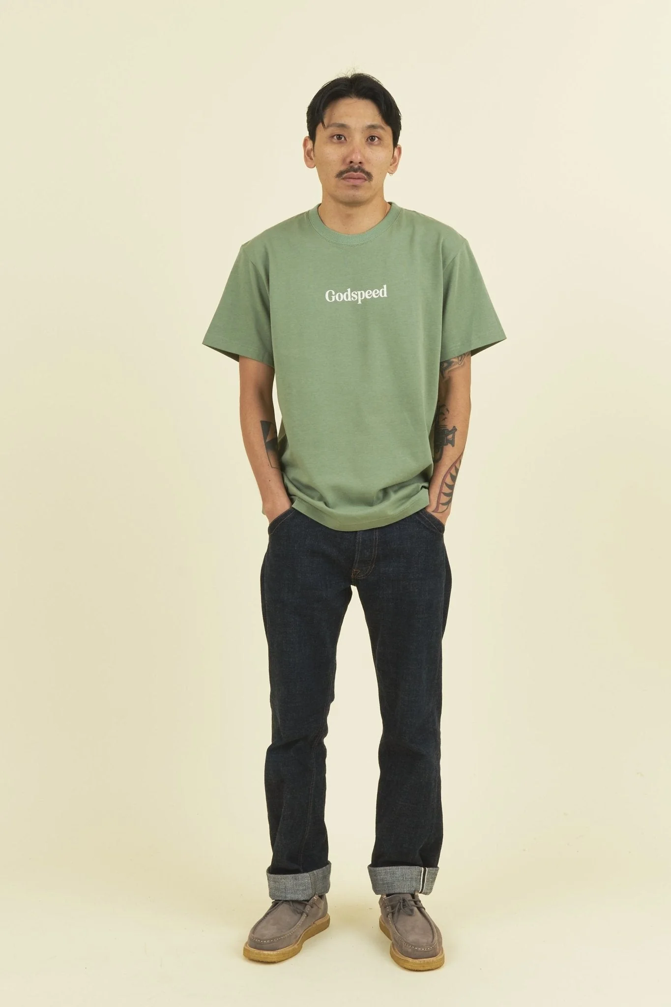 Godspeed 'Zenith' Heavyweight Organic T-Shirt - Green