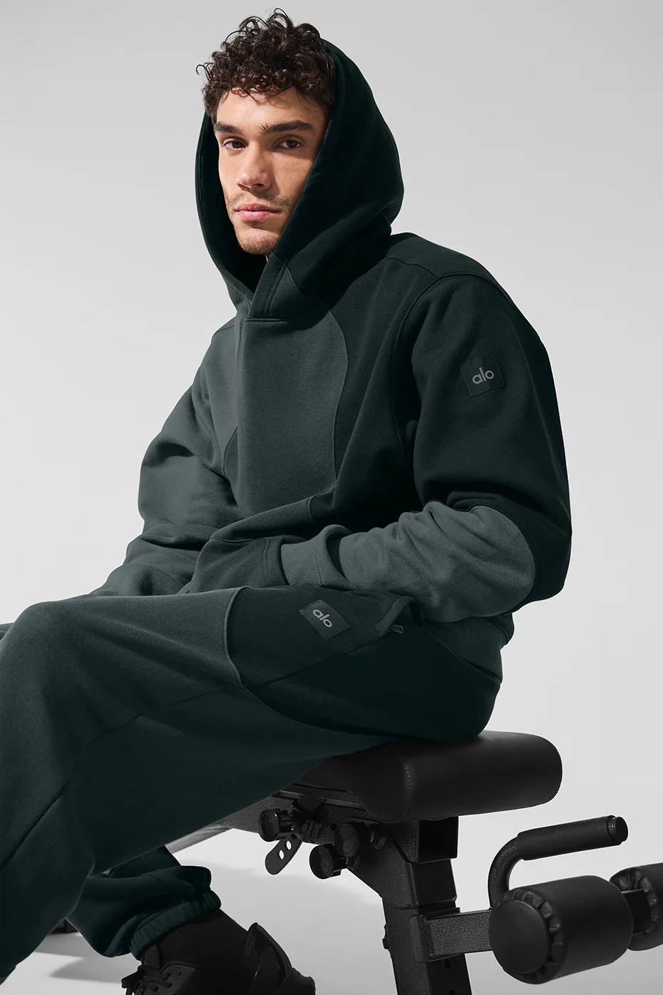 Make Waves Hoodie - Charcoal Green Tonal