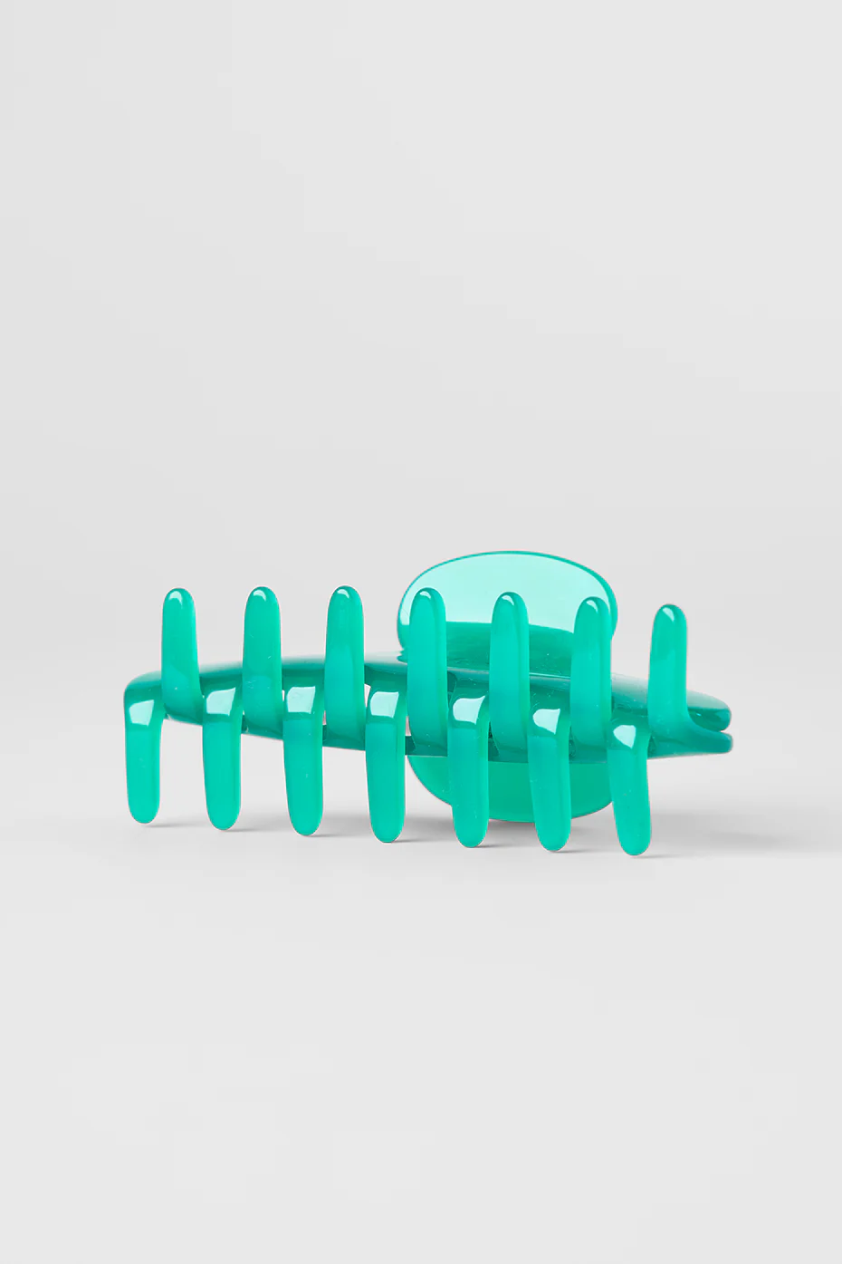 90's Claw Clip - Spruce Green Clear