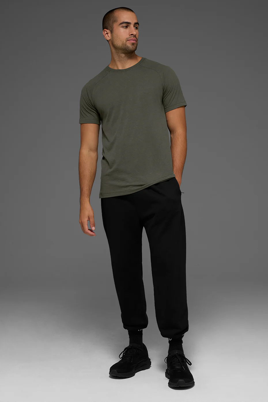 Triumph Raglan Tee - Stealth Green