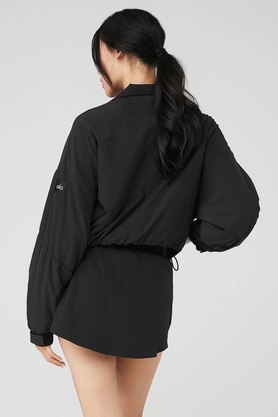 Cropped Elevation Coverup - Black
