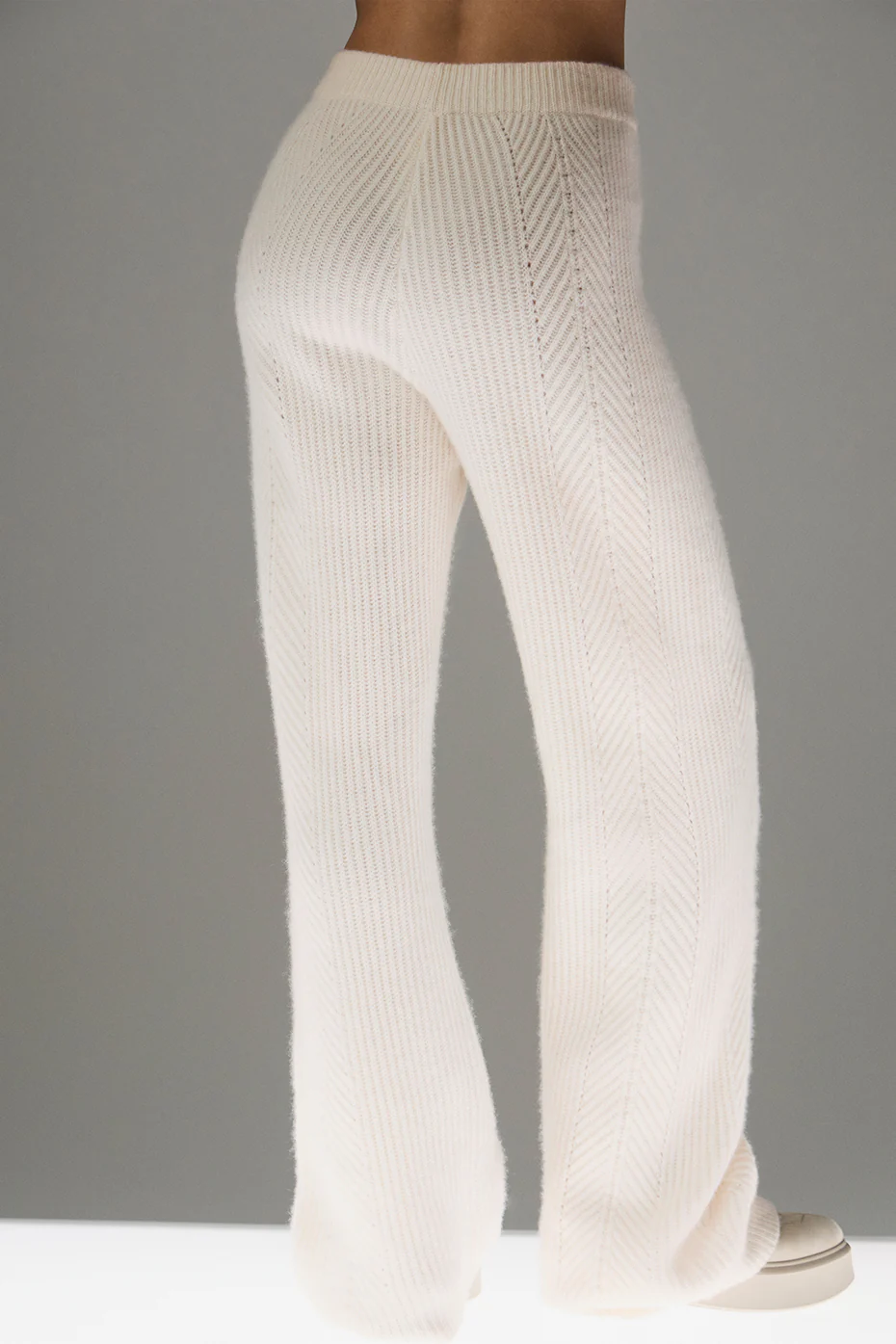 Winter Magic Cashmere Wide Leg Pant - Ivory