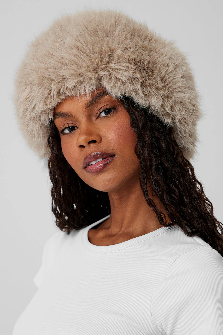 Faux Fur Wintersun Headband - Oat