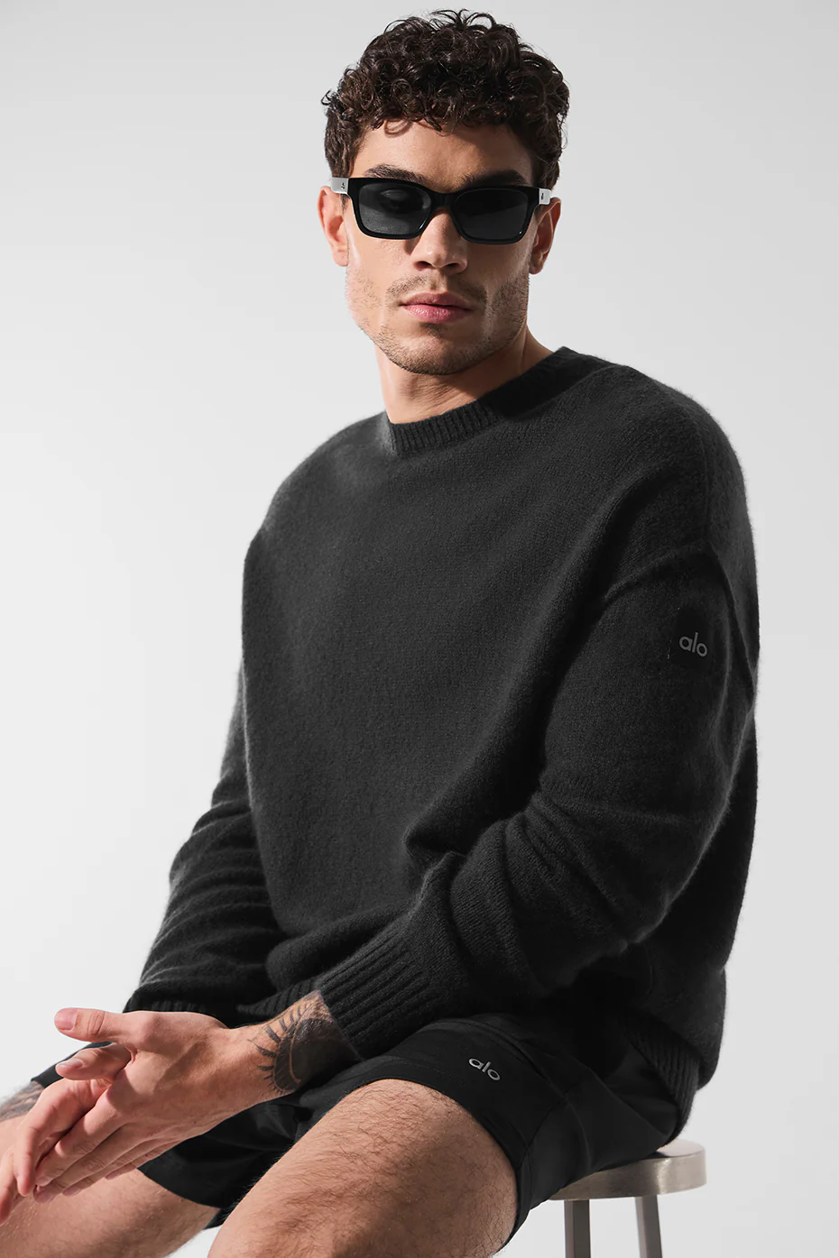 Unisex Wool?Cashmere New Class Crewneck Sweater - Black