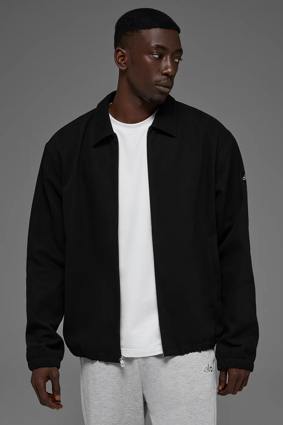 Cotton Canvas Coaches Jacket - Black