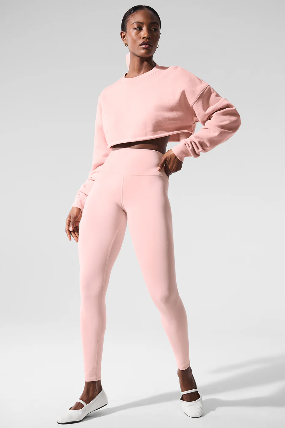 Extreme Cropped Pullover - Pink Quartz