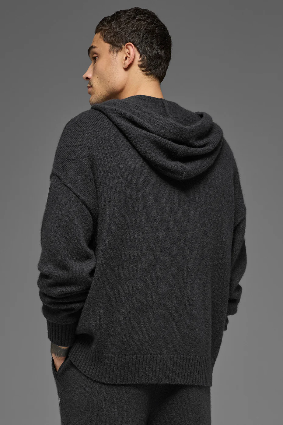 Wool?Cashmere New Class Full Zip Hoodie - Black
