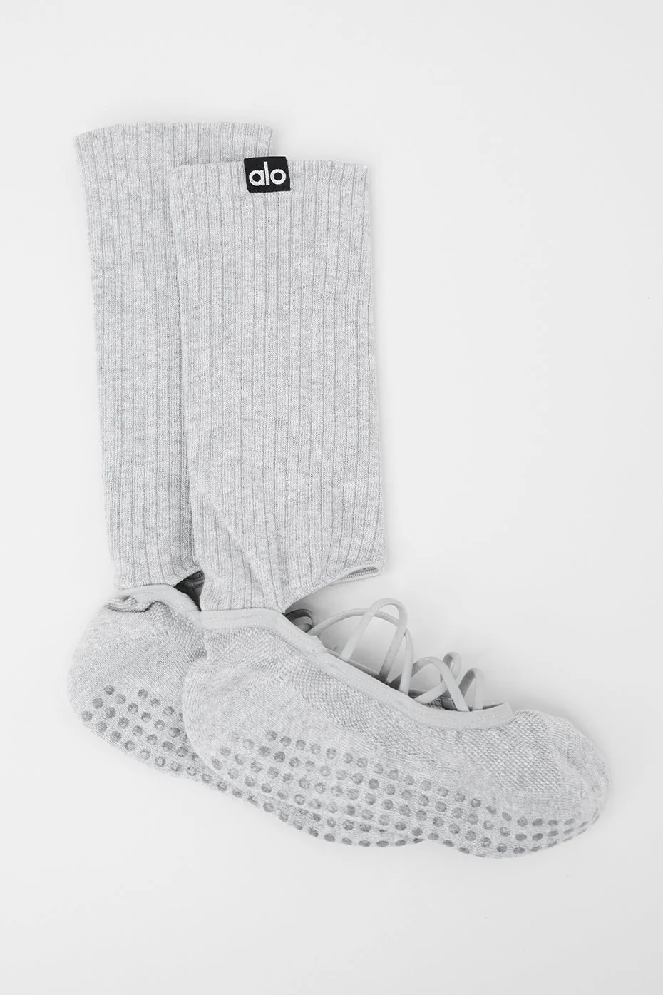 Women's Strappy Siren Grip Sock - Athletic Heather Grey