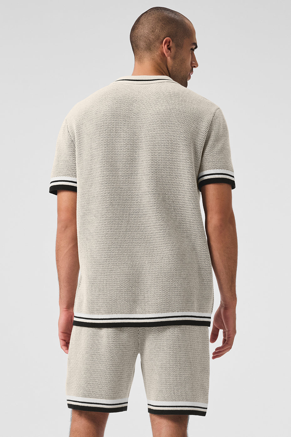 Sports Club Sweater Knit Polo - Bone