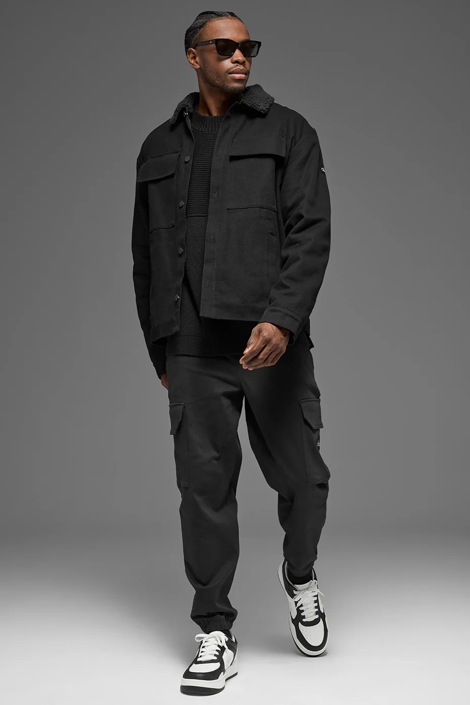 Canvas Utility Shacket - Black