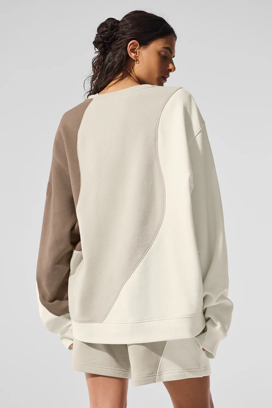 Make Waves Crew Neck Pullover - Ivory/Bone/Gravel