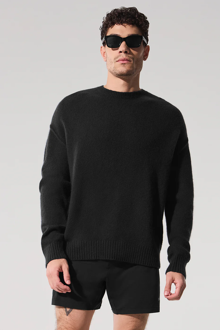 Unisex Wool?Cashmere New Class Crewneck Sweater - Black