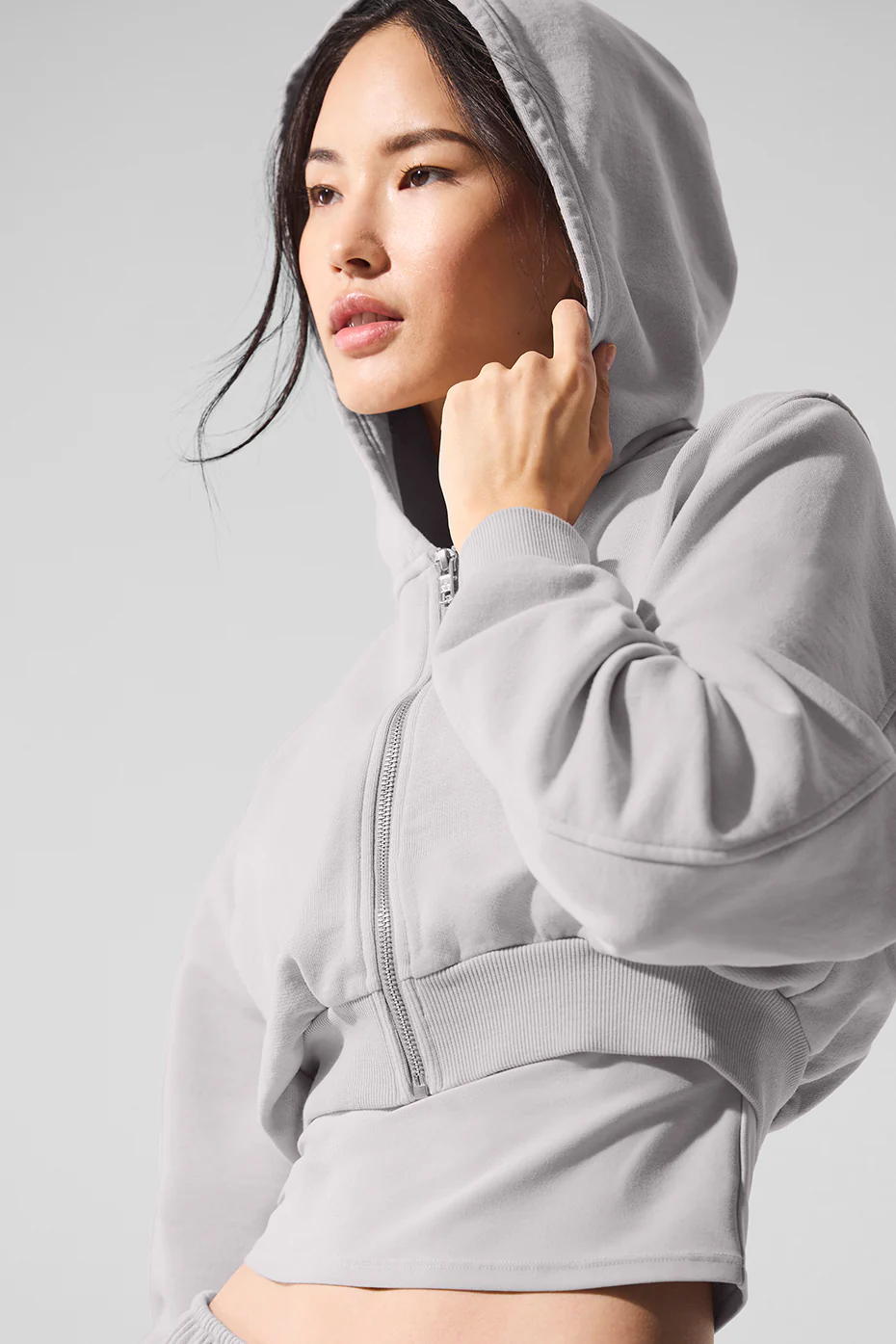 Washed Sweet Escape Zip Up Hoodie - Grey Sky Wash