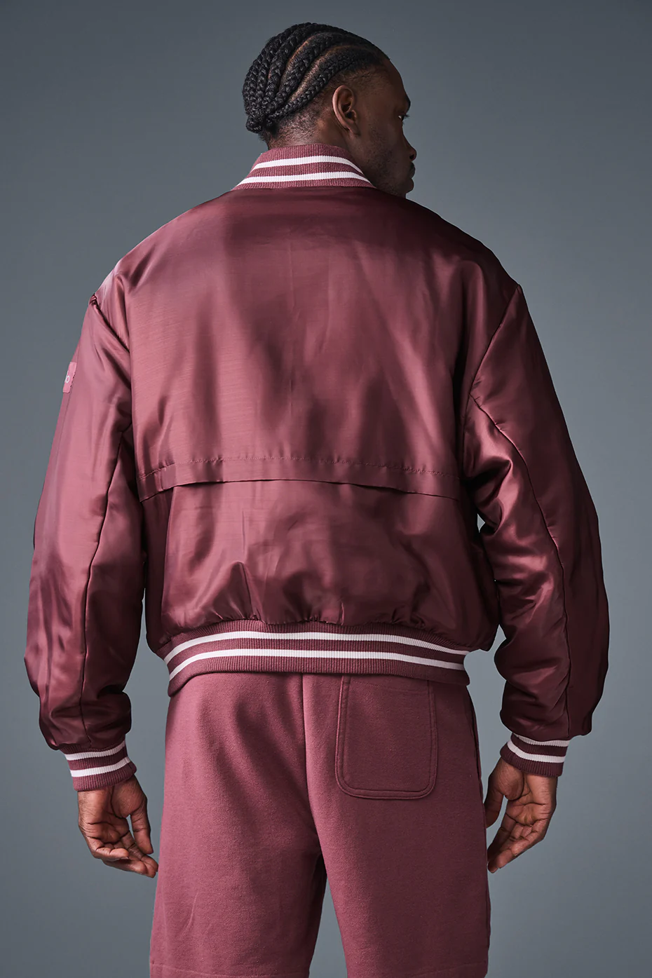 Afterglow Varsity Jacket - Burgundy Truffle