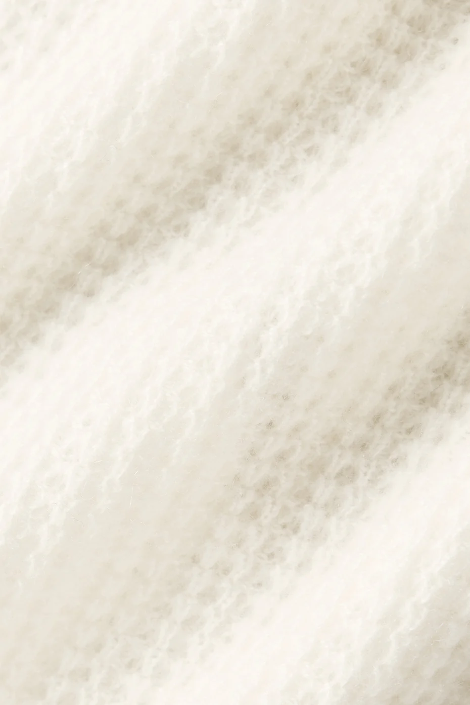 Cashmere Plush Waffle Polo Tee - Ivory