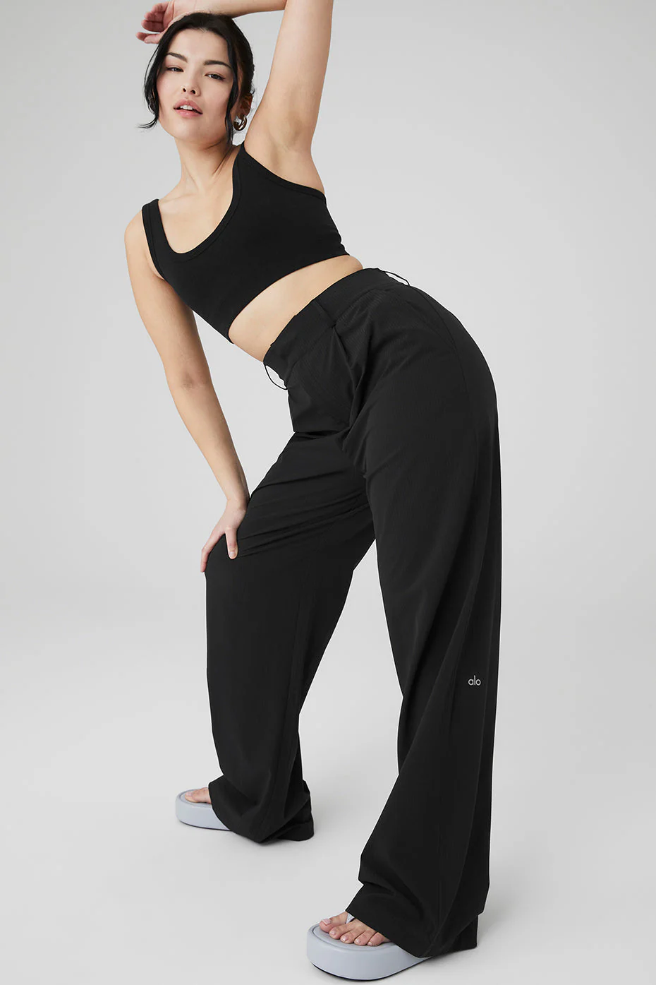 High-Waist Dreamscape Trouser (Long) - Black