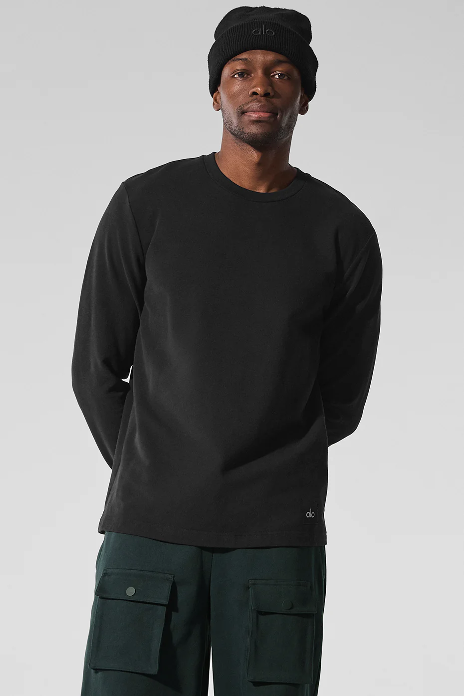 Double Take Long Sleeve Crew - Black