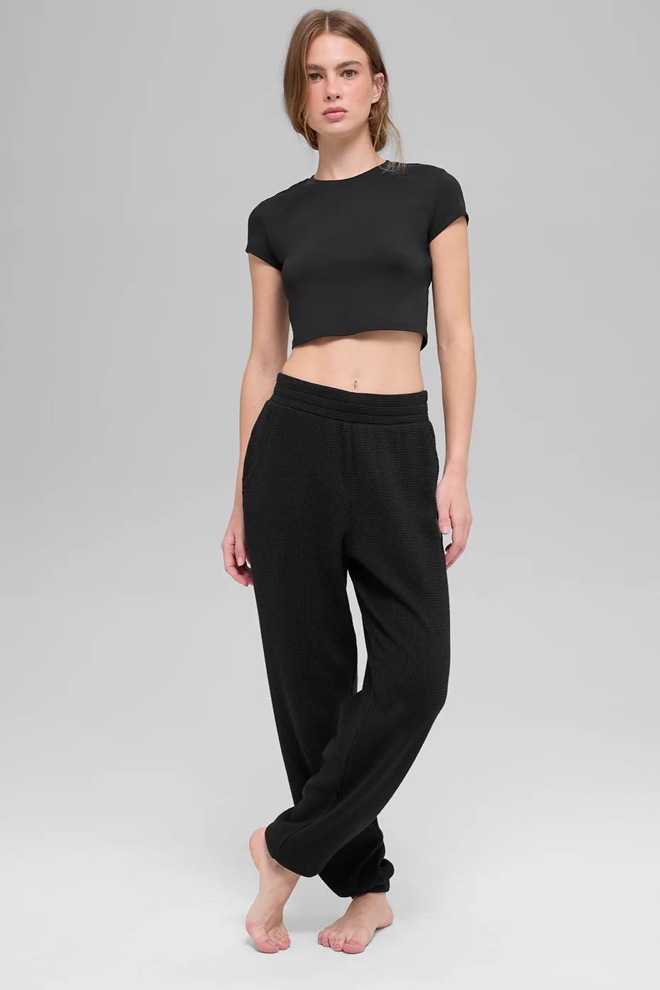 Waffle Weekend Escape Jogger - Black