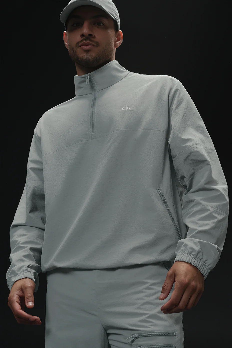 Light Weight Takeaway Track Pullover - Lunar Grey
