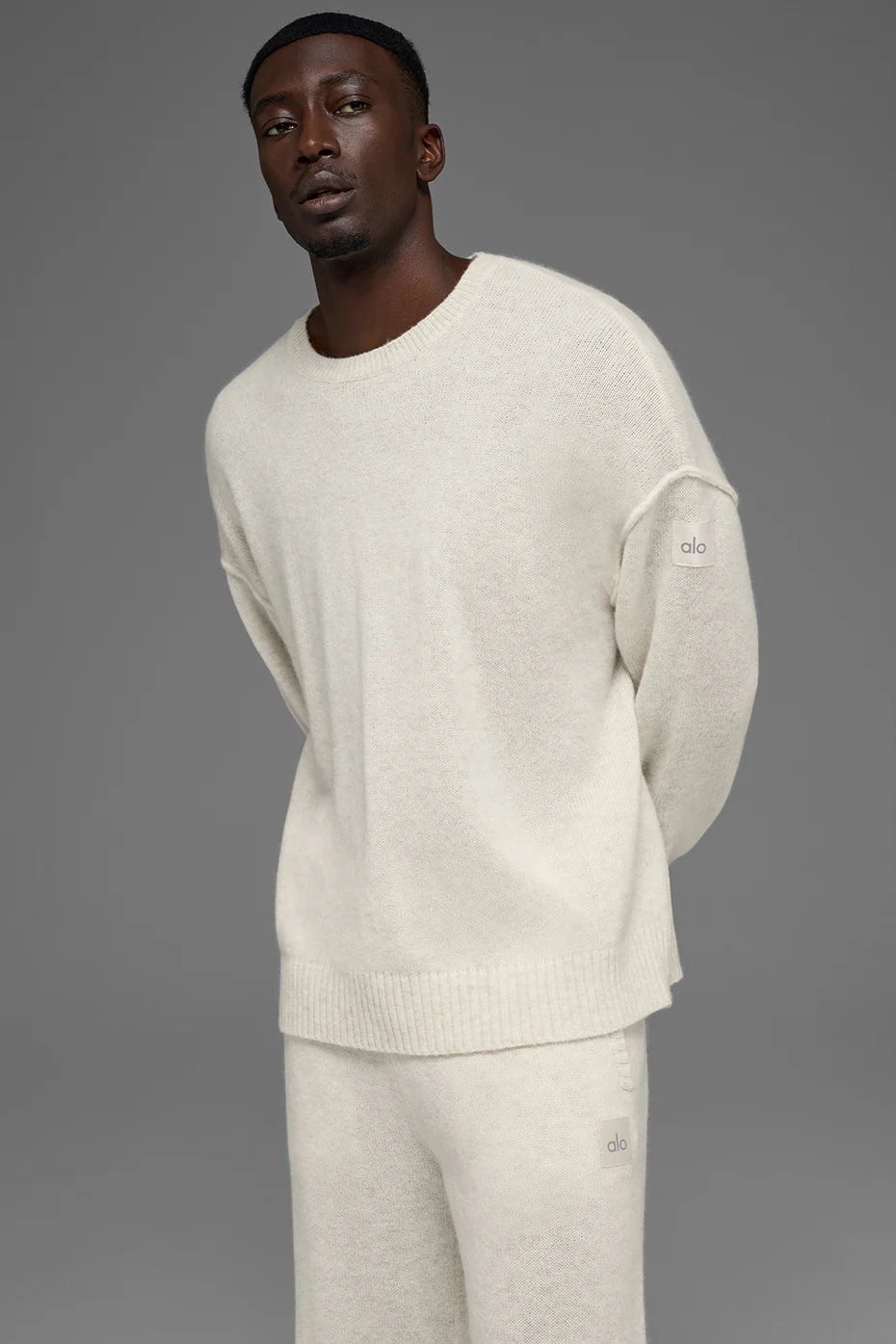 Unisex Wool?Cashmere New Class Crewneck Sweater - Bone Heather