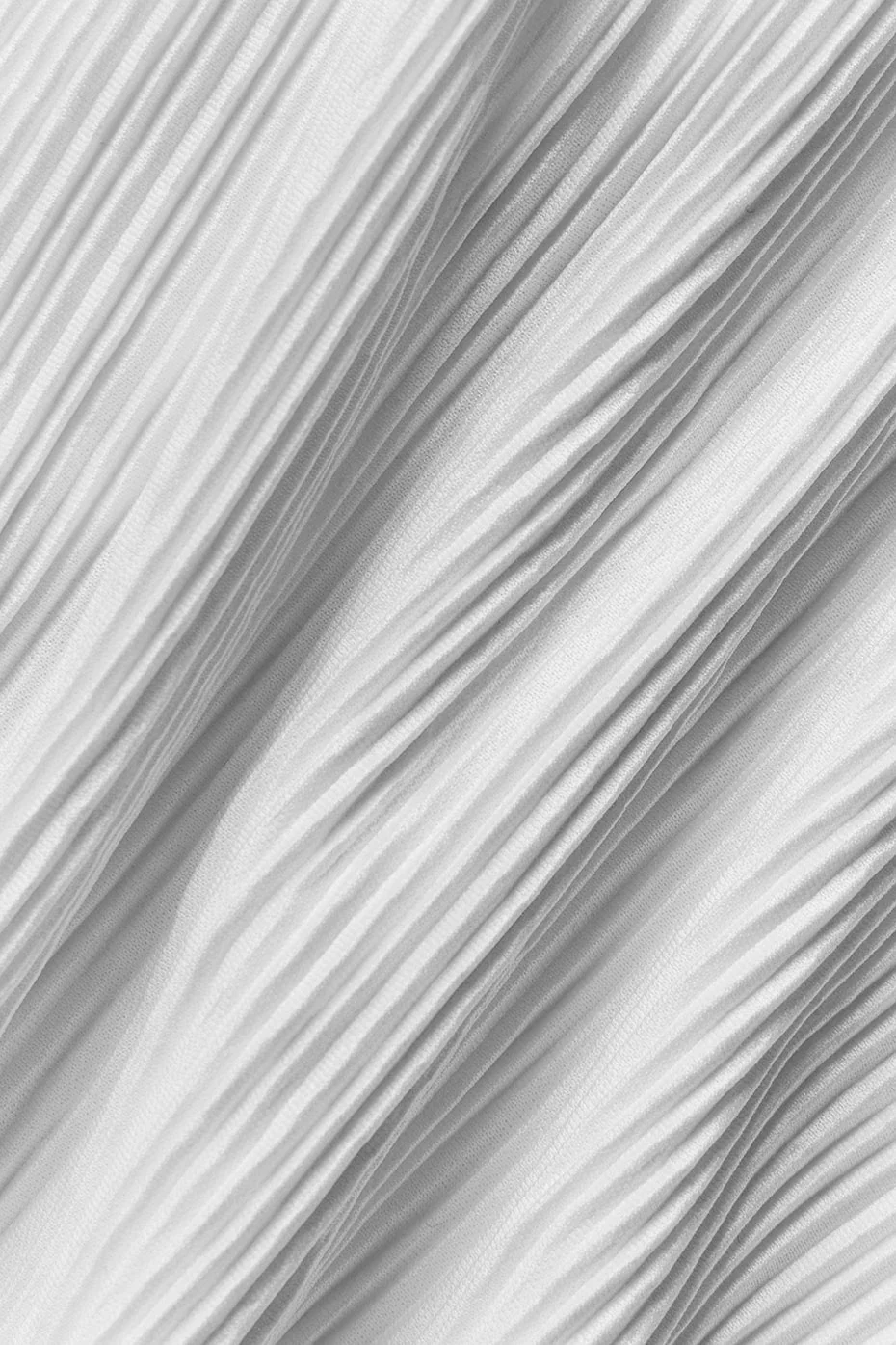 Cropped Micro Plisse Jacket - White