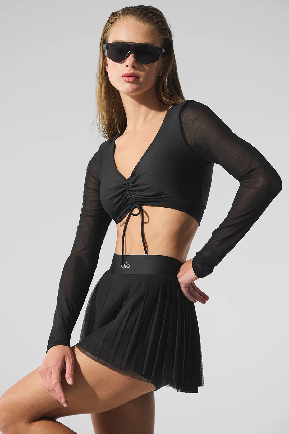 Airlift Mesh Divine Long Sleeve Bra - Black