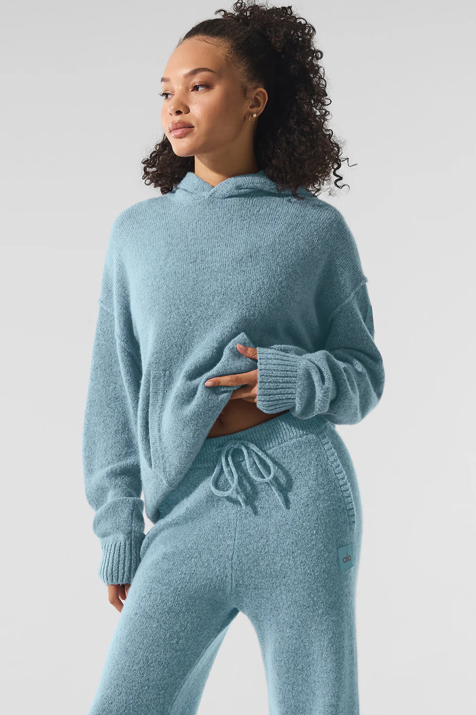 Wool?Cashmere New Class Hoodie - Celestial Blue Granite Heather