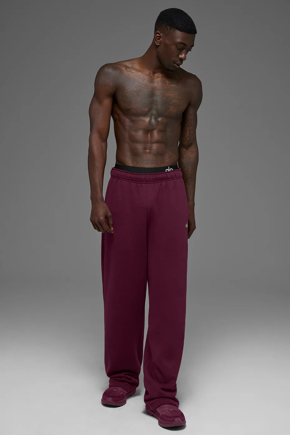 Accolade Straight Leg Sweatpant - Burgundy
