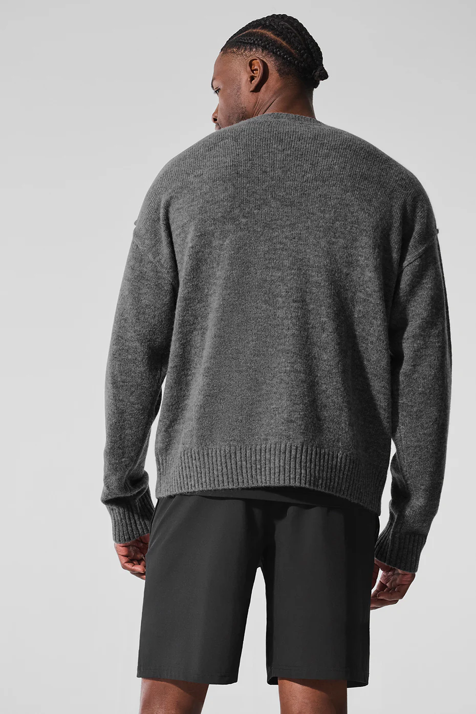 Unisex Wool?Cashmere New Class Crewneck Sweater - Platinum Grey