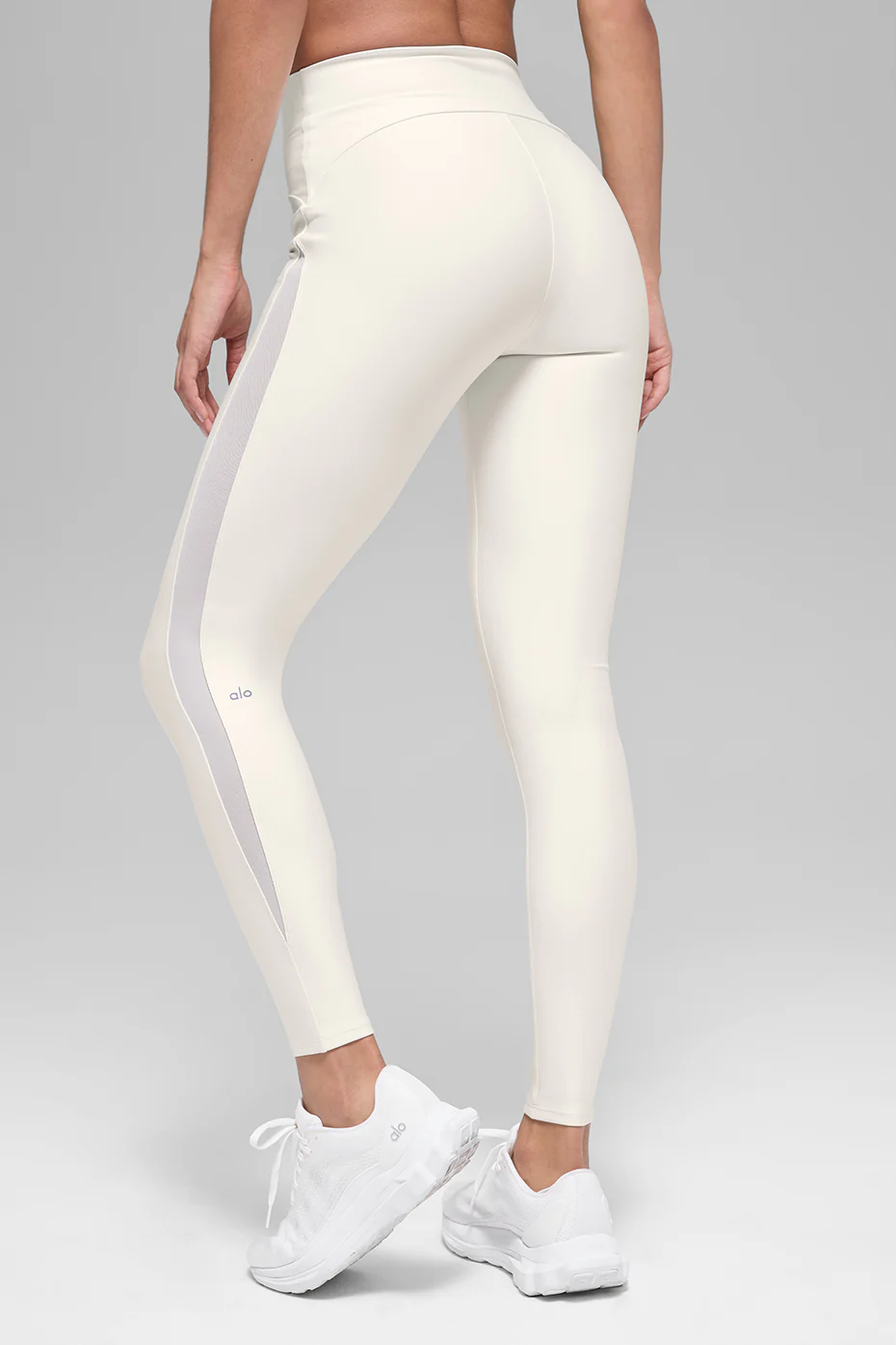 Airlift High-Waist Mesh Infatuation Legging - Ivory