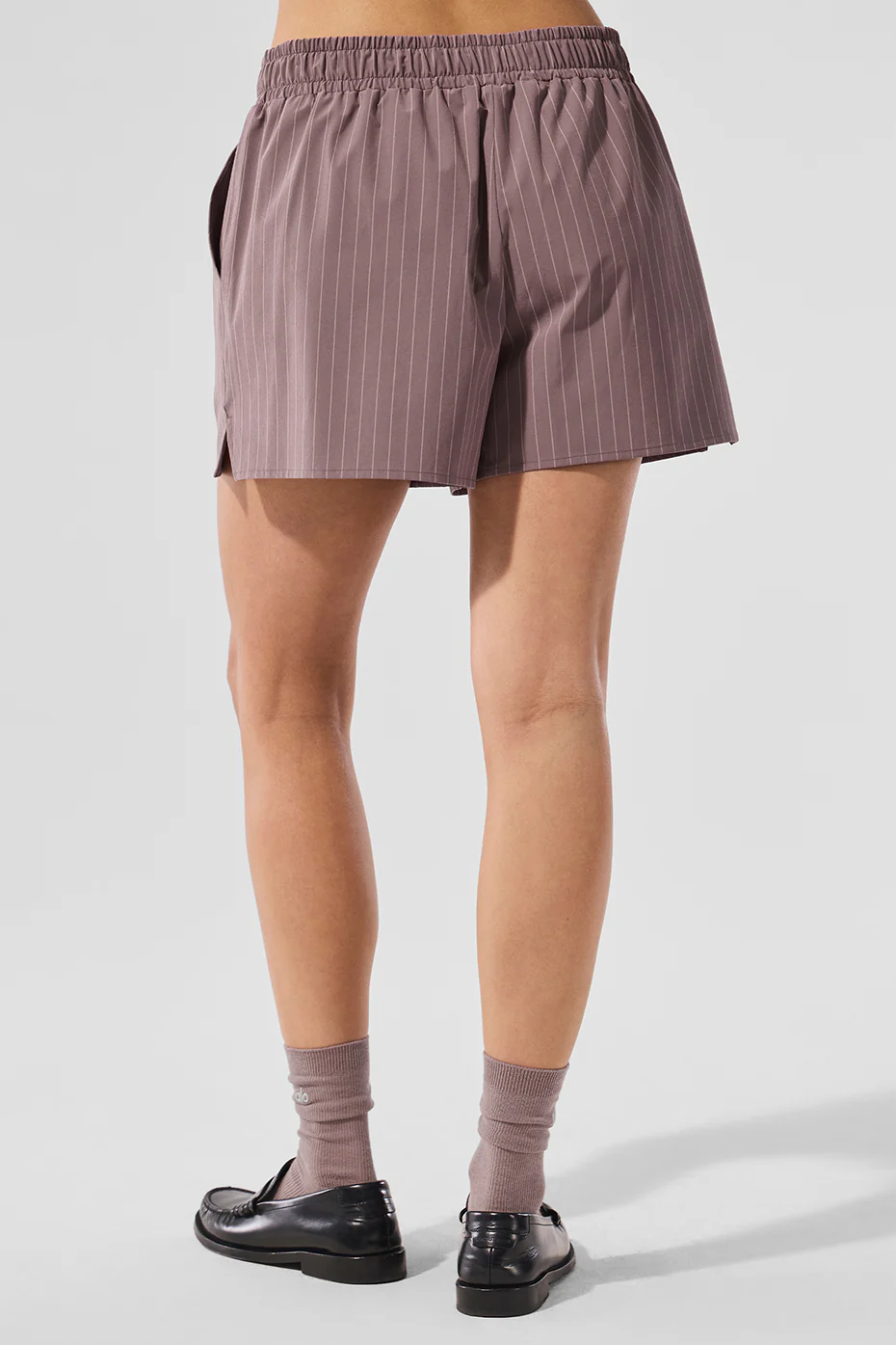 Pinstripe Daylight Boxer Short - Mushroom/Ivory