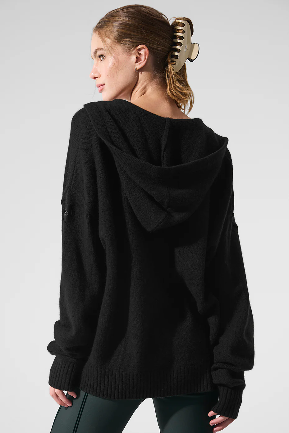 Wool?Cashmere New Class Full Zip Hoodie - Black