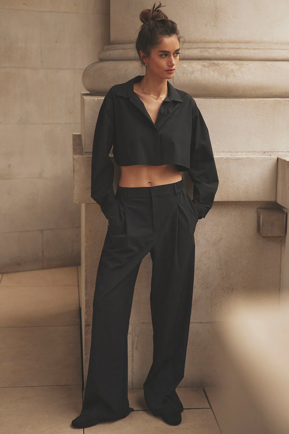 High-Waist Pursuit Trouser (Long) - Black