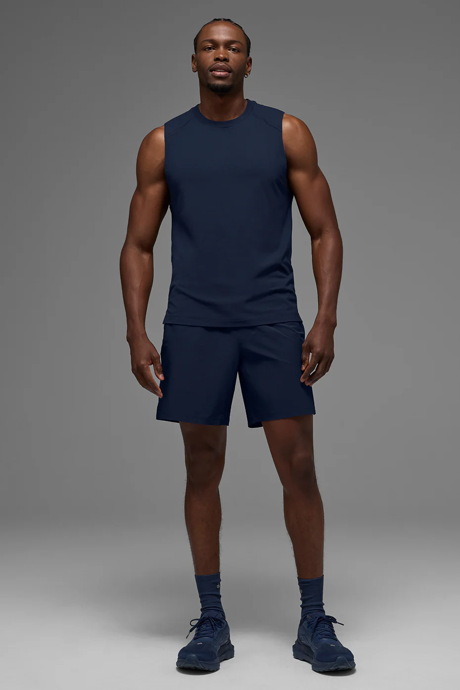 ALO Vapor Muscle Tank - Navy