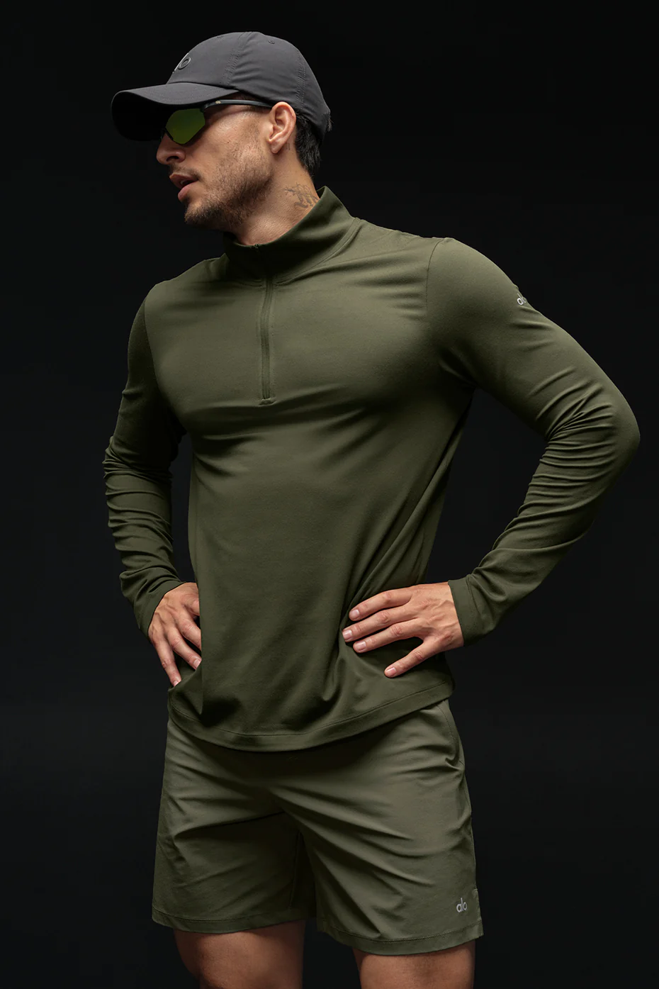Conquer 1/4 Zip Reform Long Sleeve - Green Olive