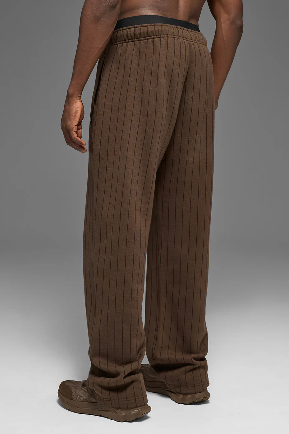 Pinstripe Straight Leg Sweatpant - Espresso Pinstripe