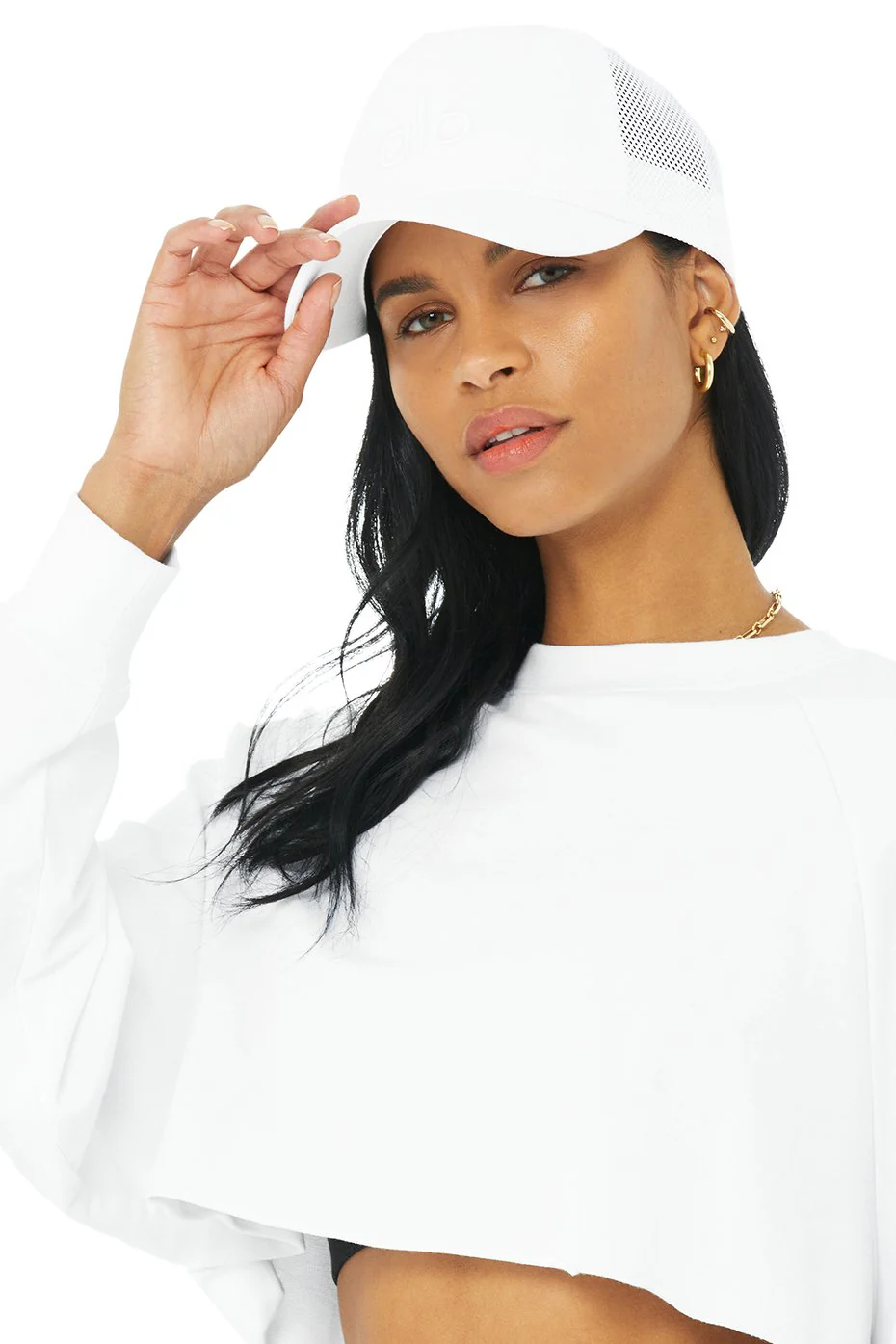 District Trucker Hat - White/White