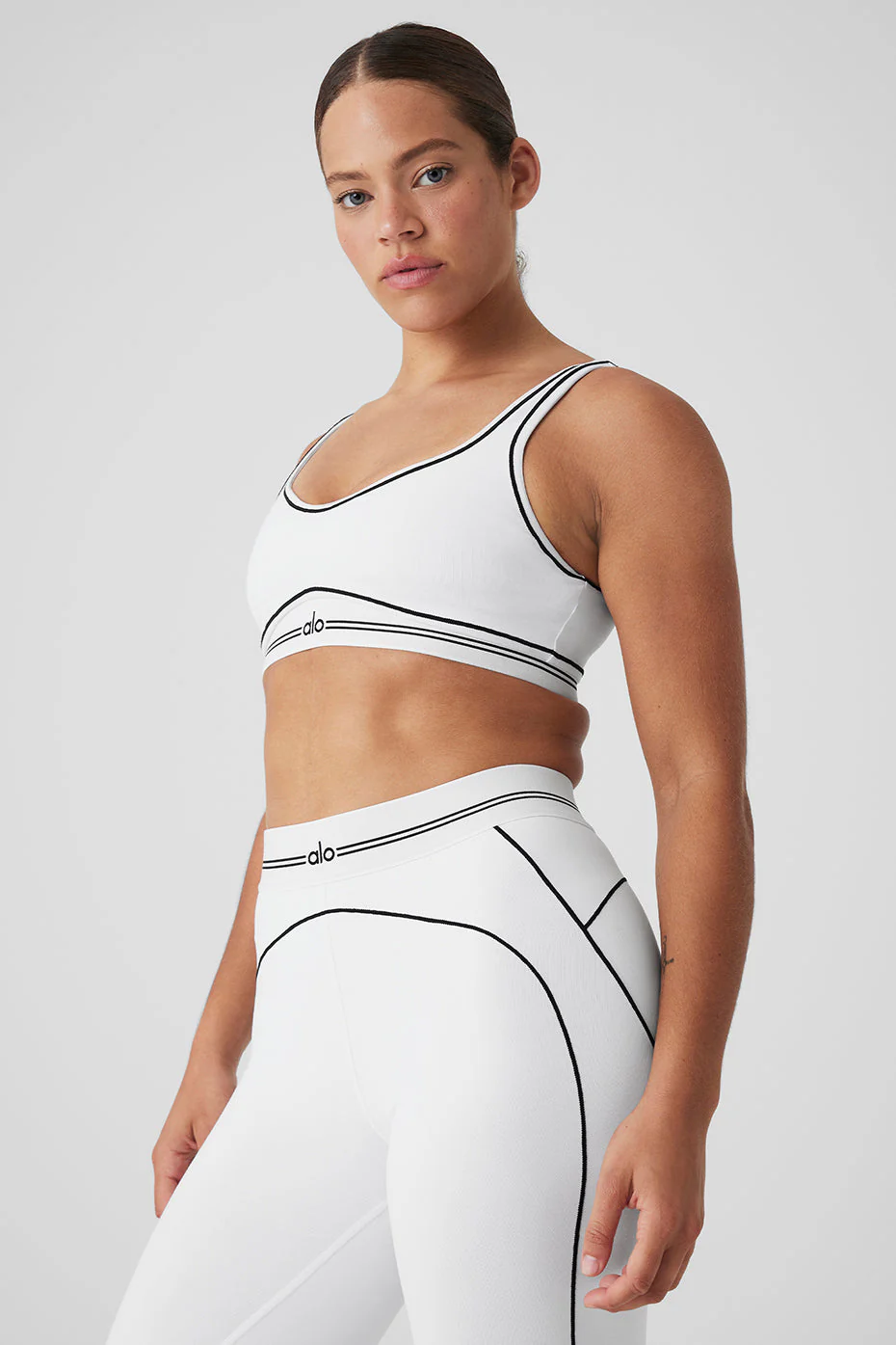 Airbrush Heart Throb Bra - White/Black