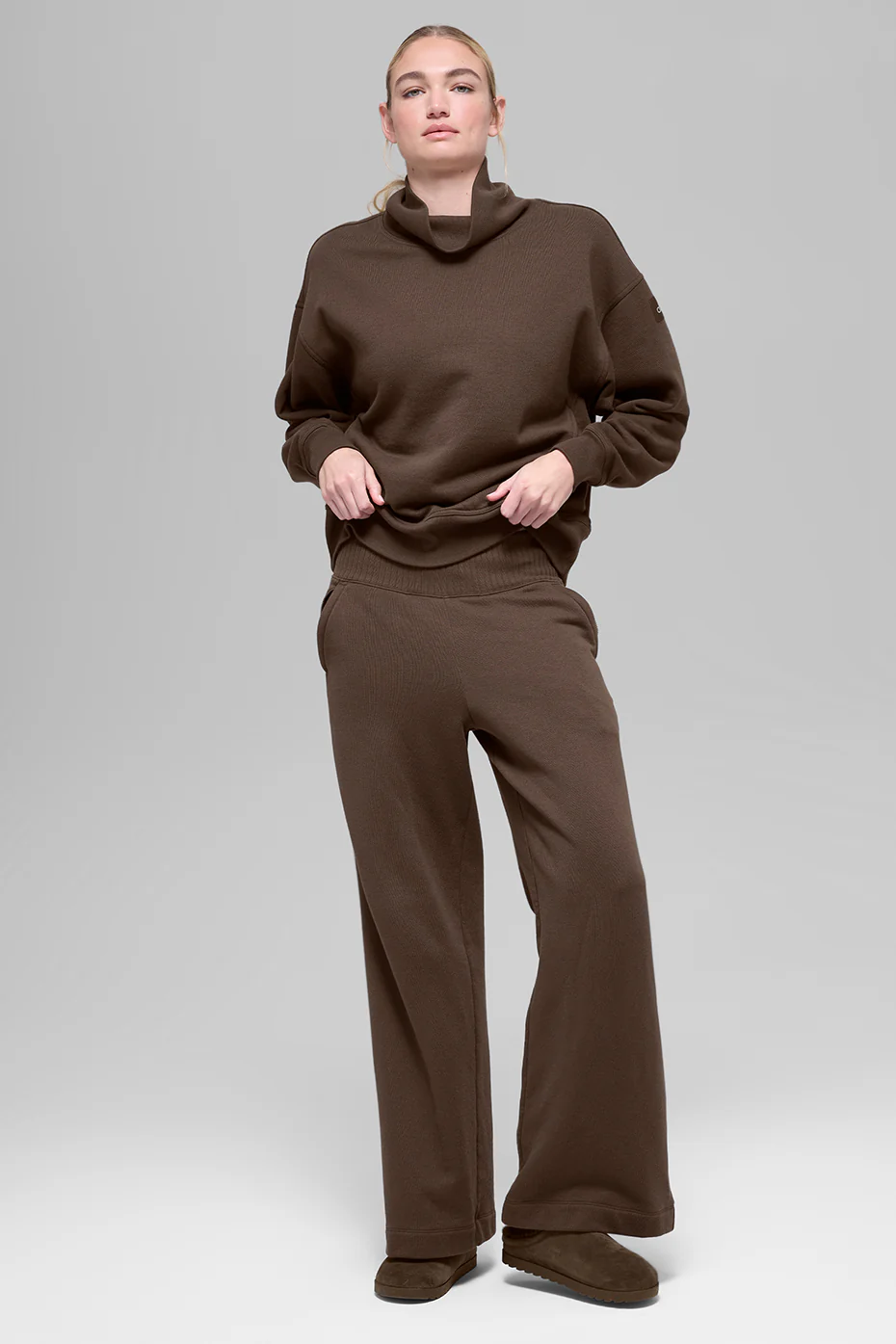 Serenity Wide Leg Sweatpant - Espresso