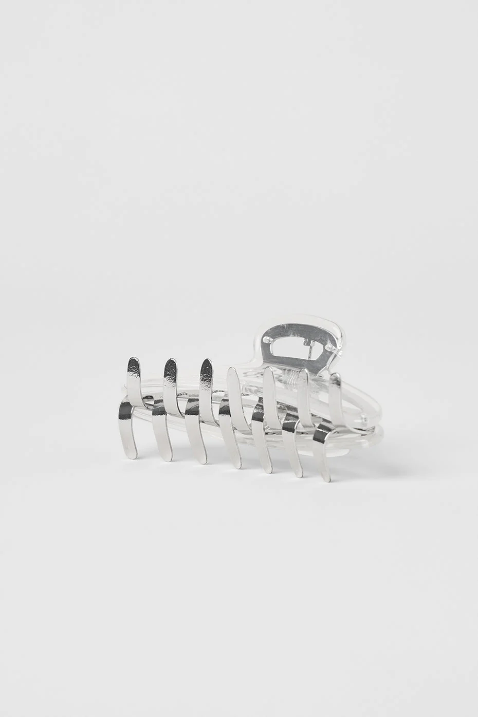 Acrylic Illusion Claw Clip - Clear Acetate/Chrome