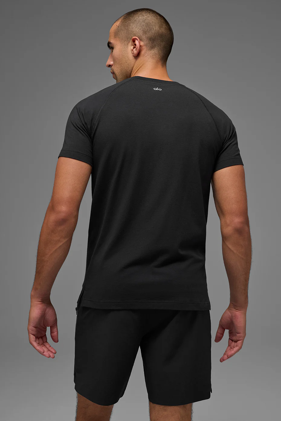 ALO Vapor Crewneck Short Sleeve - Black