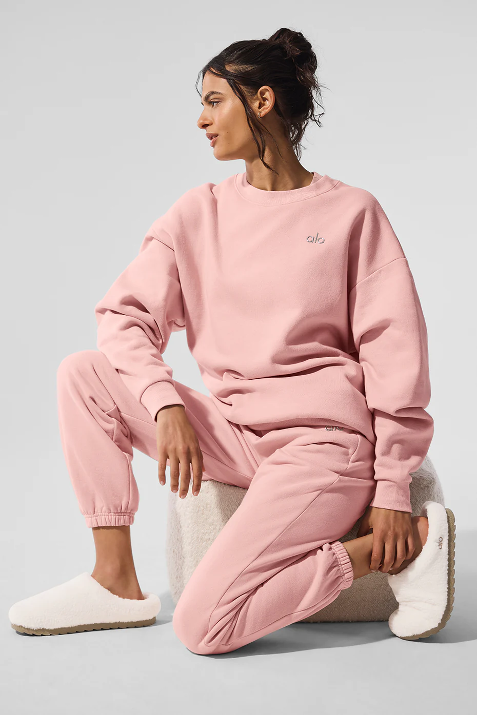 Accolade Crew Neck Pullover - Pink Quartz