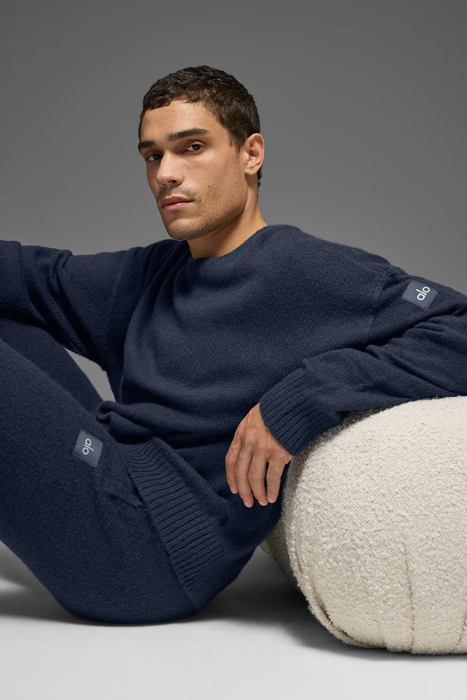 Unisex Wool?Cashmere New Class Crewneck Sweater - Navy