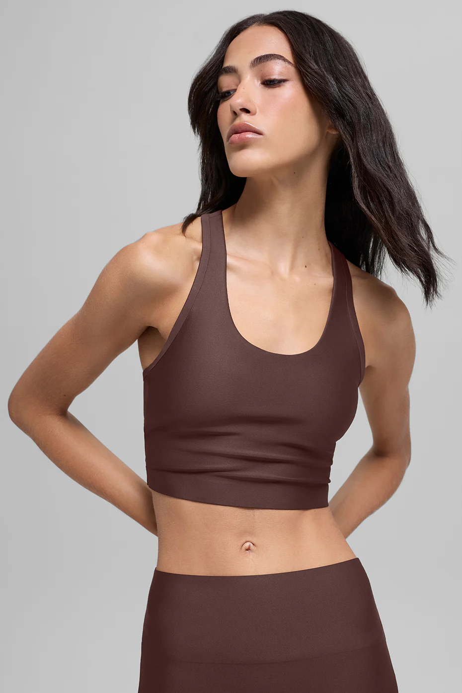 Airlift Super Sleek Bra Tank - Brownstone