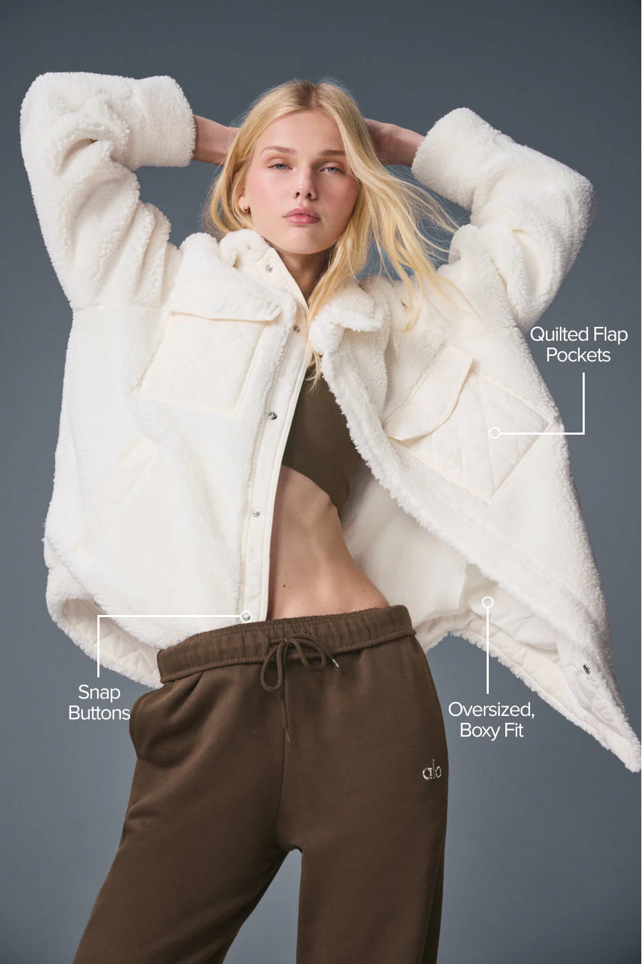 Sherpa Edge Shacket - Ivory