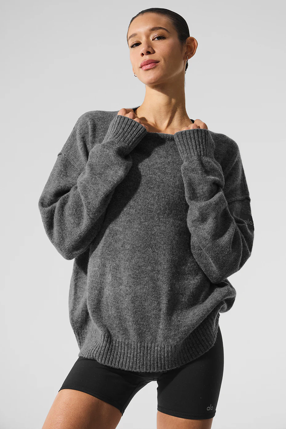 Unisex Wool?Cashmere New Class Crewneck Sweater - Platinum Grey